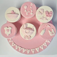 RKPM HOMES Baby Showers Chocolate Fondant Mold I 3D Baby Newborn Christening Silicone Mould I for DIY Handmade Sugarcraft Cake Decoration, Polymer Clay, Candy, Cookies, Muffin, Soap Resin Wax Making