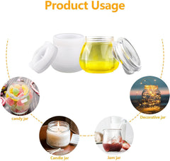 RKPM HOMES Box Resin Molds I Crystal Silicone Epoxy Casting Mould with Lid I Jar Mold for DIY Handmade Necklace Earring Art Crafts Jewelry Storage Box Ring Trinket Container (Pudding)
