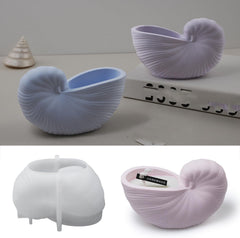 RKPM HOMES Planter Mold I Conch Shell Casting Silicone Epoxy Candlestick Mould I Succulent Concrete Vase Resin Molds I for DIY Handmade Jewelry Trinket Makeup Storage Candle Flower Pot Holder (Conch)
