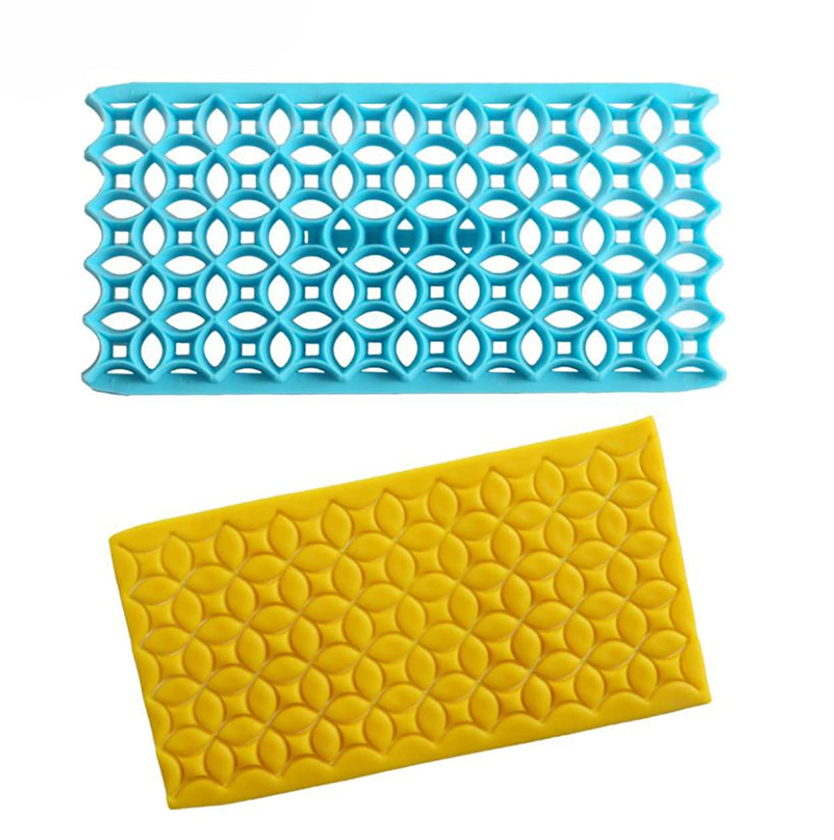 RKPM HOMES Cake Fondant Embossing Mould, Lace Flower Cookie Cutter Set, Diamond Shaped Biscuit Molds, Cake Fondant Cupcake Decorating Tool(Round)