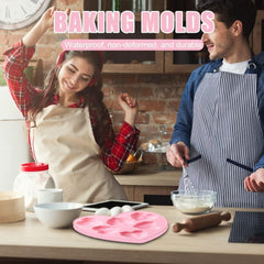 RKPM HOMES Love Chocolate Mould I 3D Fondant Diamond Heart Shape Silicone Baking Mold Tray I for Handmade DIY Jelly Cakes Dessert Candy Pastry Muffin Soap Resin Cupcake Decoration Tools - 6 Cavity