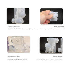 RKPM HOMES Animal Aromatherapy Mould I 3D Fondant Three-Dimensional Geometric Shape Gypsum Silicone Mold I for DIY Handmade Cake Décor Jelly Dessert Pastry Gum Soap Resin Candle Decoration (3D Mirror Deer)