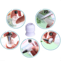 RKPM HOMES Set of 5 Small Standard Couplers Cake Decorating Coupler Pipe Tip Coupler for Icing Nozzles, White 5