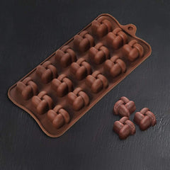 RKPM HOMES Fan/Fun Geometric Shape Chocolate Mould | Silicone Candy Mold | Baking Tools for Cake Chocolate Candy Ice Jelly | Cake Baking Moulds | Bakeware Molds | Brown - Set of 1
