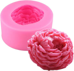 RKPM HOMES Peony Flower Shape Chocolate Mold I 3D Fondant Flowers Silicone Cupcake Mould I for DIY Handmade Sugarcraft Cake Décor Candy Cookies Muffin Gummy Soap Resin Candle Art Craft Making (B)