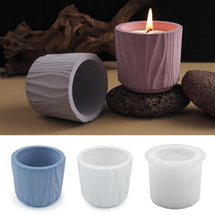 RKPM HOMES Wave Vessel Candle Mold I Round Stripe Silicone Epoxy Resin Deep Casting Jar Mould I Succulent Concrete Molds for DIY Handmade Art Crafts Jewelry Storage Ring Trinket Container Home Décor