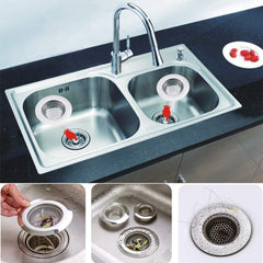 RKPM HOMES Kitchen Sink Strainer Stainless Steel Drain Filter Strainer with Large Wide Rim 9 Cm for Kitchen Sinks (1 Pcs)