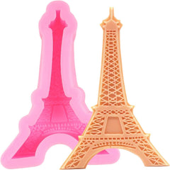 RKPM HOMES Fondant Mold I 3D Paris Eiffel Tower Shape Silicone Aromatherapy Gypsum Mold I for DIY Handmade Cake Décor Jelly Dessert Pastry Gum Paste Polymer Clay Soap Resin Candle Decoration (Small)