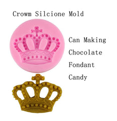 RKPM HOMES Crown Fondant Silicone Molds Princess Crown Fondant Cake Molds Crown Heart Mold for Sugar Chocolate Mold Wedding Cake Decoration Tools (1 Cavity Crown Mold)