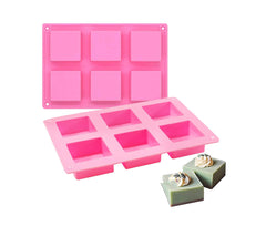 RKPM HOMES 6 Cavities Silicone Cake Baking Mold Baking Mold Cake Pan, Biscuit Chocolate Mold, Ice Cube Tray, Soap Mold Pack of 1 Mold Size 23.5 x 15.8 x 2.5 cm