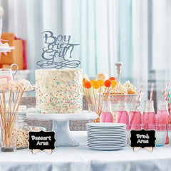 RKPM HOMES Mini Wood Lace Shape Chalkboards with Support Easels | Wooden Place Card Name | for Message Board Signs Food Labels Wedding Parties Holder Décor | Small Rectangle (Pack of 10)