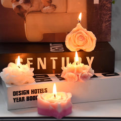 RKPM HOMES Ball Flowers Candle Mold I 3D Fondant Hydrangea Flower Shape Silicone Scented Wax Mould I for DIY Handmade Ornament Cake Décor Aromatherapy Soap Resin Art Craft Home Desktop Decoration