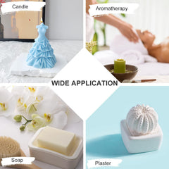 RKPM HOMES Candle Mold I 3D Women Wedding Dress Shape Silicone Scented Wax Mould I for DIY Handmade Ornament, Cake Décor, Aromatherapy, Soap, Resin Art Craft Making Wedding Party Decoration (C)