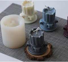 RKPM HOMES Candle Mold I 3D Fondant Cylinder Pillar Silicone Epoxy Mould I for DIY Handmade Ornament Chocolate, Cake Décor, Aromatherapy, Soap, Polymer Clay Resin Art Craft Making (Roman Column 1)