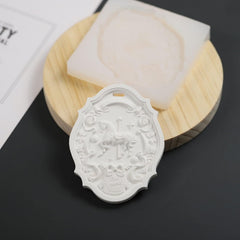 RKPM HOMES Pendant Mold I ins Carousel with Hanging Hole Shape Silicone Epoxy Mould I for DIY Homemade Resin Soap Aroma Beads Clay Art Craft Jewellery Keychain Charm Bookmark Necklace Earring Making