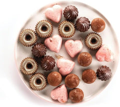 RKPM HOMES Heart Shape Chocolate Mould Tray I 3D Fondant Love Silicone Baking Mold I for Handmade DIY Jelly Cakes Dessert Candy Pastry Polymer Clay Muffin Cupcake Decoration Tools I Brown - 12 Cavity