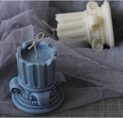 RKPM HOMES Candle Mold I 3D Fondant Cylinder Pillar Silicone Epoxy Mould I for DIY Handmade Ornament Chocolate, Cake Décor, Aromatherapy, Soap, Polymer Clay Resin Art Craft Making (Roman Column 1)