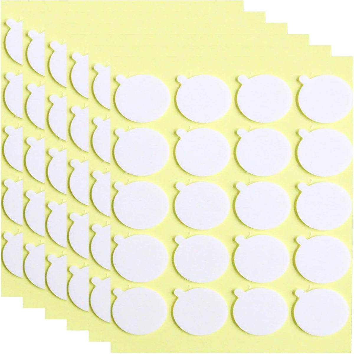 100PCS Candle Wicks for Candle Making, Candle Wick Stickers, Heat Resistance Double-Sided Stickers with The Little ‘‘Tail’’, Stickers for Candle Making