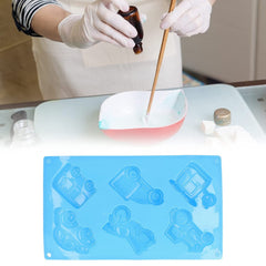 RKPM HOMES Vehicles Shape Chocolate Mould I Car Bike, Helicopter 3D DIY Fondant Silicone Candy Mold I Baking Tools for Cake Chocolate Candy Ice Jelly Soap I Cake Baking Moulds I Bakeware Molds - 6 Cavity