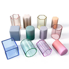 RKPM HOMES Candles Holders Resin Mold I Cylinder Pillar Silicone Epoxy Casting Mould I for Handmade DIY Jewelry Trinket Storage, Makeup Container, Flower Plant Pot, Pen Holder (Square Shape)