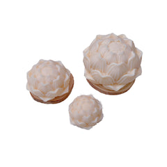 RKPM HOMES Blooming Lotus Candle Mold I 3D Flower Silicone Scented Wax Mould I for DIY Handmade Ornament, Cake Décor, Aromatherapy, Plaster, Soap, Resin Art Craft, Home Wedding Decoration (Medium)