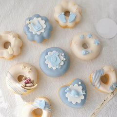 RKPM HOMES Baby Shower Theme Fondant Mold I 3D Newborn Baby Accessories Mini Round Silicone Mould I for DIY Handmade Chocolate Cake Décor Polymer Clay Candy Cookies Cupcake Gummy Resin Art Craft (059)