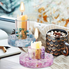 RKPM HOMES Candles Holders Resin Mold I Round Pillar Candlestick Silicone Epoxy Mould I for Homemade Ornament DIY Clay, Resin Casting, Art Craft Home Decoration Making I Medium - Pack of 1