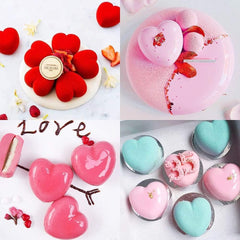 RKPM HOMES Small Heart Shape Chocolate Mold I 3D Fondant Love Silicone Baking Mould Tray I for DIY Handmade Cake Mousse Dessert Jelly Pudding Ice Cream Soap Candle Valentine's Day Wedding - 35 Cavity