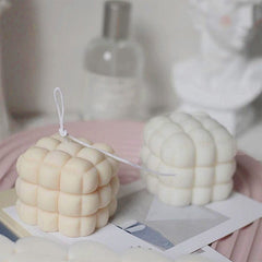 RKPM HOMES Square Bubble Candle Molds | Sofa Shape Fondant Silicone Wax Mould | Succulent Molds | Handmade Candles Making | Mould for Mousse Dessert Soap Cake DIY Decorating Art Cakes Crafts