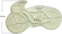 Bycycle Silicone Fondant Mold Chocolate Candy Gumpaste Sugarcraft Cake Decorating Tools Paper Clay Mold (Bicycle Bike with Out Basket)