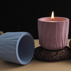 RKPM HOMES Wave Vessel Candle Mold I Round Stripe Silicone Epoxy Resin Deep Casting Jar Mould I Succulent Concrete Molds for DIY Handmade Art Crafts Jewelry Storage Ring Trinket Container Home Décor