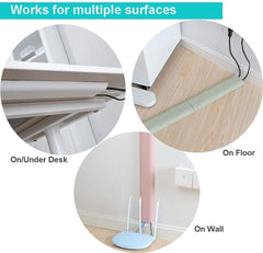 RKPM HOMES Cable Protector I Concealer Cord Cover I Self-Adhesive Wall Mount Paintable Cable Management for Home, Office, Warehouse I Easy to Unfold & Open I Raceway to Hide Wires (Pack of 2, Pink)