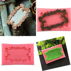 RKPM HOMES Photo Frame Fondant Mold Picture Frames Silicone Mold for Cake Decorating, Sugar, Gum Paste, Chocolate, Cookies, Resin, Polymer Clay (Mirror Frame)