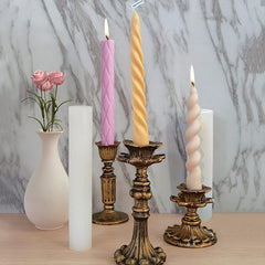 RKPM HOMES Twisted Taper Candle Mold I 3D Spiral Long Cylinder Silicone Epoxy Mould I for DIY Handmade Ornament, Cake Décor, Aromatherapy, Soap, Soy Wax, Resin Art Craft Making, Home office Decoration