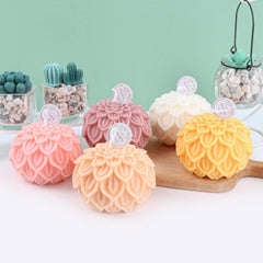 RKPM HOMES Lotus Petal Ball Candle Mold I 3D Fondant Round Flowers Peony Silicone Scented Wax Mould I Succulent Molds for DIY Handmade Ornament Cake Décor Aromatherapy Soap Resin Art Craft Home Décor