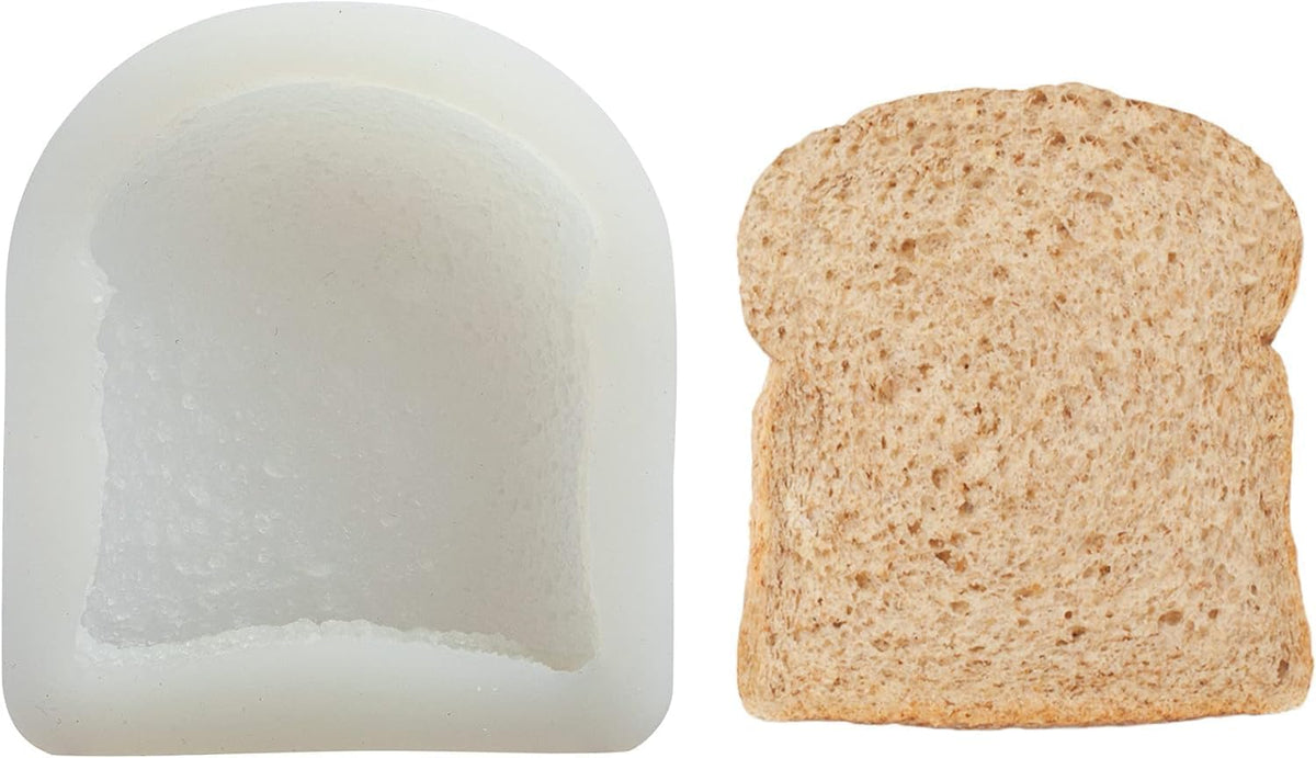 RKPM HOMES Mini Toast Bread Candle Mold I 3D Square Sliced Bread Silicone Epoxy Mould I for DIY Handmade Ornament Chocolate, Cake Décor, Aromatherapy, Soap, Resin Art Craft Making, Home Decoration