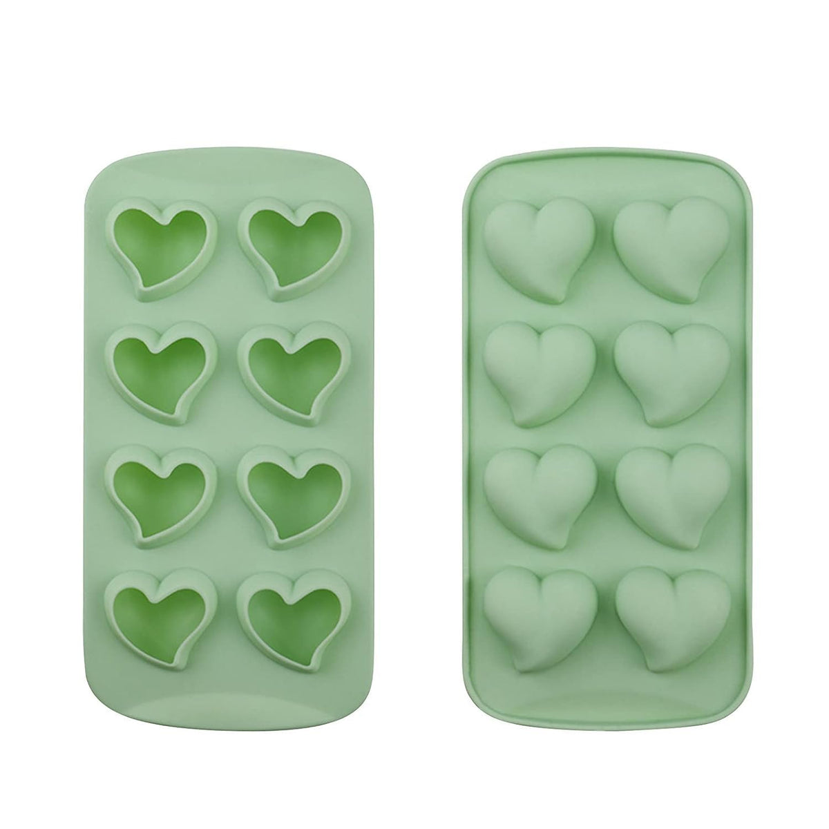 RKPM HOMES Chocolate Mold I 3D Fondant Heart Shape Silicone Candy Mould I for DIY Handmade Cake Décor Aroma Beads Polymer Clay Cookies Ice Cube Gummy Muffin Soap Resin Candle Art Crafts - 8 Cavity