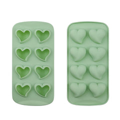 RKPM HOMES Chocolate Mold I 3D Fondant Heart Shape Silicone Candy Mould I for DIY Handmade Cake Décor Aroma Beads Polymer Clay Cookies Ice Cube Gummy Muffin Soap Resin Candle Art Crafts - 8 Cavity