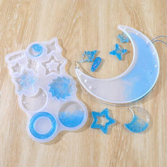 RKPM HOMES Wind Chime Resin Molds I Multi-Purpose Silicone UV Epoxy Mould with Hanging Hole I for DIY Homemade Art Crafts Pendant Earring Necklace Aromatherapy Plaster Keychain Home Decoration