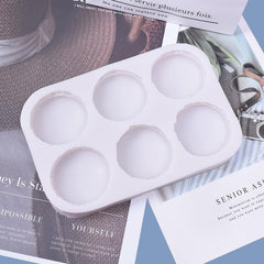 RKPM HOMES Macaron Mold I 3D Fondant Hamburger Round Silicone Baking Mould Tray I for Handmade DIY Jelly Mousse Cake Dessert Candy Gum Paste Pastry Polymer Clay Muffin Cupcake Décor Tools - 6 Cavity