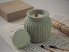 RKPM HOMES Storage Box Resin Molds I Concrete Round Stripe Silicone Casting Mould with Lid I for DIY Handmade Candles Necklace Earring Art Crafts Jewelry Ring Trinket Container Flower Pot (Large)