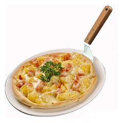 RKPM HOMES Wooden Handle Stainless Steel Pizza Shovel Knife Pizza Server
