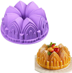 RKPM HOMES Crown Castle Cake Mold Silicone Baking Molds Party Cake Bakeware for Your Birthday Dessert, Cake, Bread, Tart, Pie, Flan and More