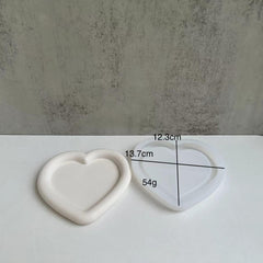 RKPM HOMES Coaster Mould I Silicone Epoxy Resin Deep Casting Tray I for DIY Homemade Ornament Art Crafts Jewelry Storage Box Ring Trinket Container Cups Mats Candle Holder Home Décor (Love)