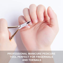 RKPM HOMES Cuticle Trimmer Professional Surgical Grade Stainless Steel for Cuticle Cutter Stainless Steel Nipper – Sharp Blades with Double Spring – Manicure Pedicure Tool for Home and Salon (Gold)