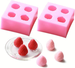 RKPM HOMES Strawberry Shape Chocolate Mould | 3D DIY Fondant Silicone Mold | Baking Tools for Cake Chocolate Candy Ice Jelly Soap | Baking Moulds | for Cake Cupcake Topper Decoration (Small)