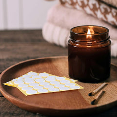 RKPM HOMES Candle Wick Stickers I for Candle Making I Adhere Steady in Hot Wax Double-Sided Sticky Glue Dots I Centering Stickers I Heat Resistance I Candle Making Supplies (20 X 2 MM, 60)