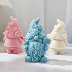 RKPM HOMES Gnome Dwarf Christmas Candle Mold I 3D Fondant Faceless Santa Claus Silicone Scented Wax Mould I for DIY Handmade Ornament Cake Décor Aromatherapy Soap Resin Art Craft Home Décor (A)