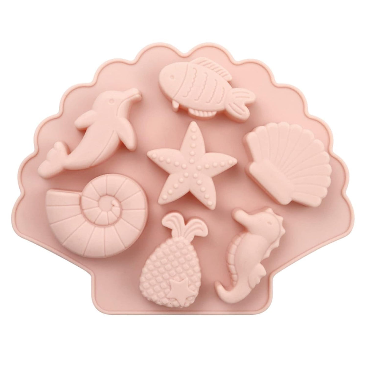 RKPM HOMES Marine Beach Theme Chocolate Fondant Mold I 3D Aquatic Animal Shape Silicone Candy Mould I for DIY Handmade Jelly Cakes Dessert Pastry Polymer Clay Muffin Soap Resin Cupcake Décor (Small)