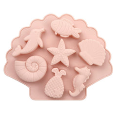 RKPM HOMES Marine Beach Theme Chocolate Fondant Mold I 3D Aquatic Animal Shape Silicone Candy Mould I for DIY Handmade Jelly Cakes Dessert Pastry Polymer Clay Muffin Soap Resin Cupcake Décor (Small)